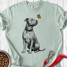 Pitbull Butterfly Premium Tee Gift For Dog Lover