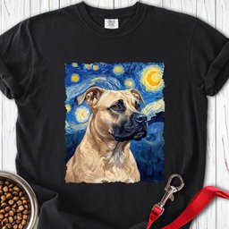 Pitbull Fawn Van Gogh Premium Tee Gift For Dog Lover