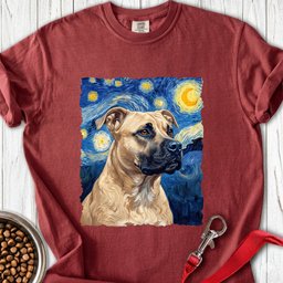 Pitbull Fawn Van Gogh Premium Tee Gift For Dog Lover