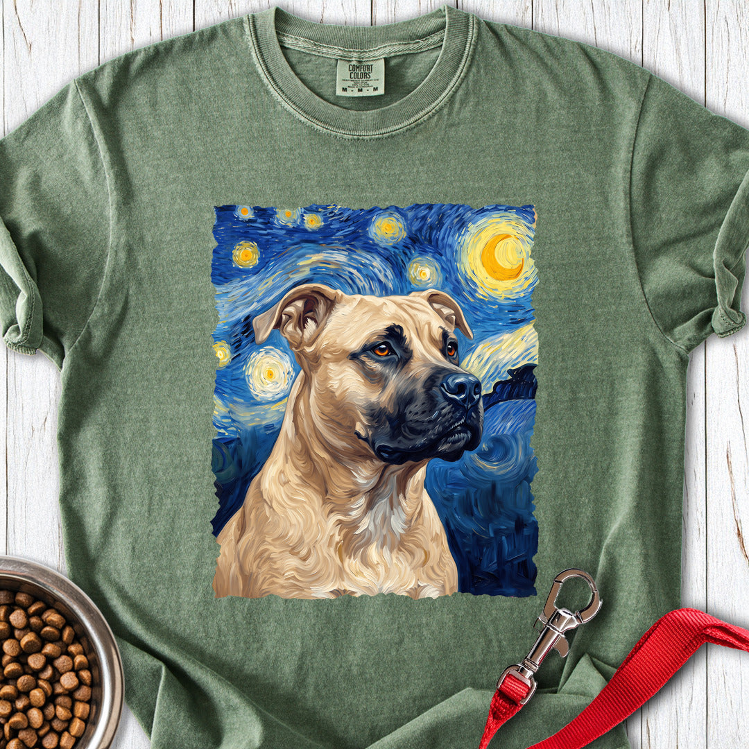 Pitbull Fawn Van Gogh Premium Tee Gift For Dog Lover