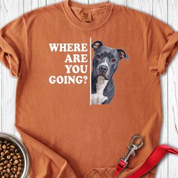 Pitbull Blue Where Are You Going Premium Tee Gift For Dog Lover