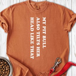 Pit Bull Tilts Her Head Premium Tee Gift For Dog Lover