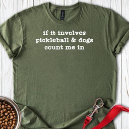 Pickleball And Dogs T Shirt Gift For Dog Lover