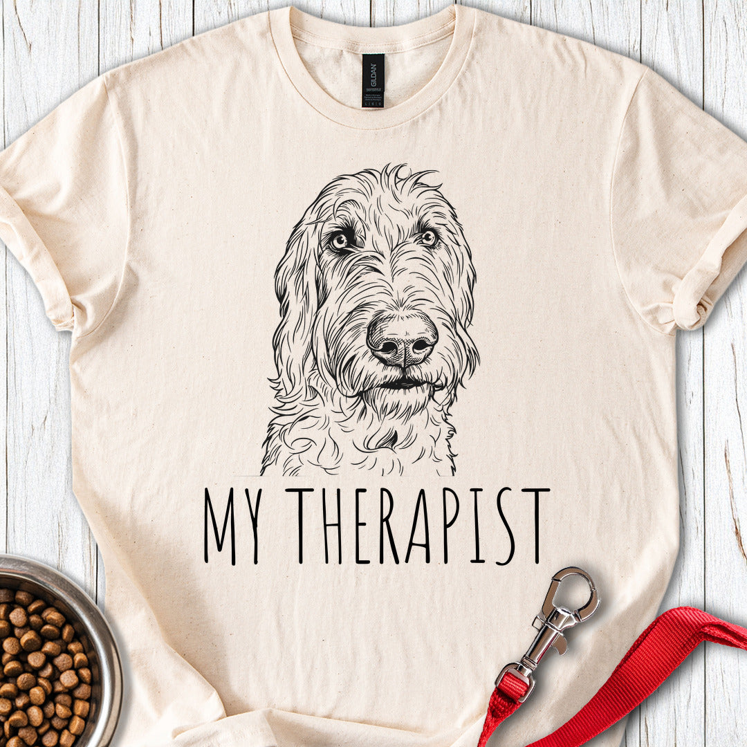 My Therapist Irish Wolfshound T Shirt Gift For Dog Lover
