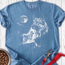 Norwegian Elkhound Moonlight Premium Tee Gift For Dog Lover