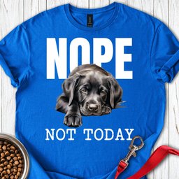 Nope Not Today Labrador T Shirt Gift For Dog Lover