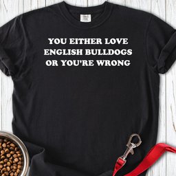 Love English Bulldog Premium Tee Gift For Dog Lover