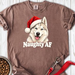 Naughty White Siberian Husky Christmas Premium Tee Gift For Dog Lover