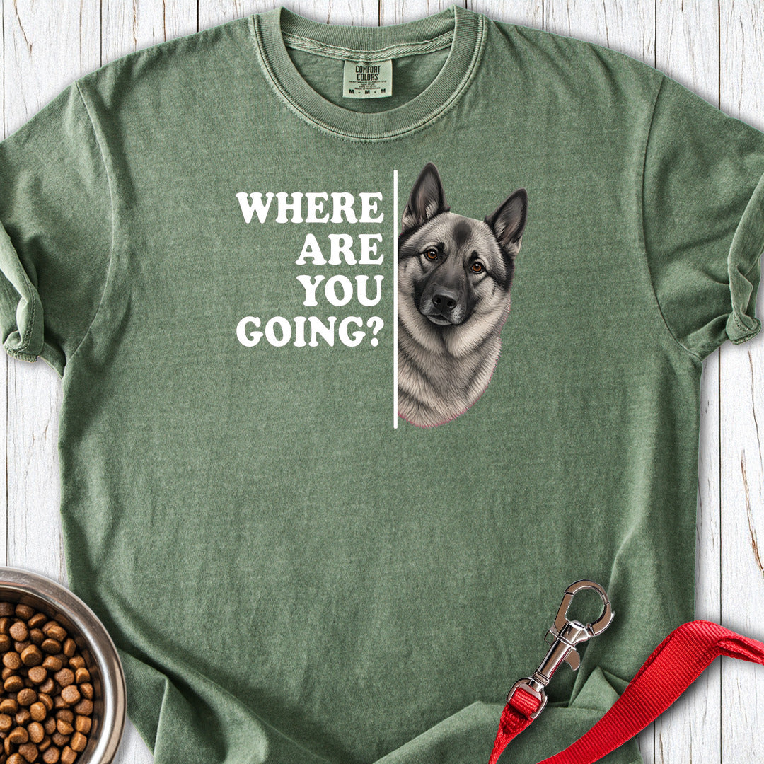 Norwegian Elkhound Where Are You Going Premium Tee Gift For Dog Lover