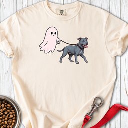 Pitbull Blue Ghost Walk Premium Tee Gift For Dog Lover