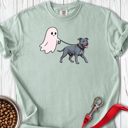 Pitbull Blue Ghost Walk Premium Tee Gift For Dog Lover