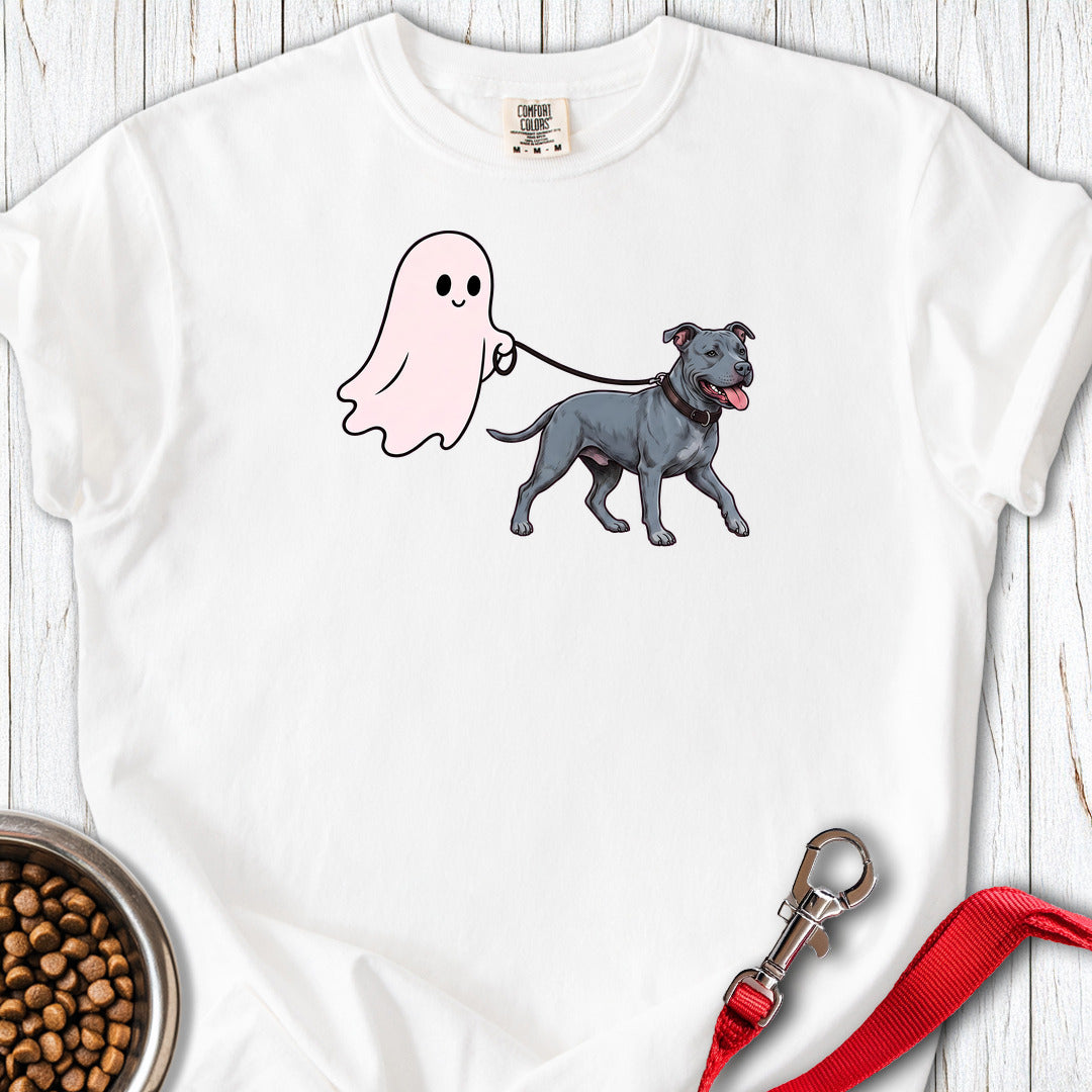 Pitbull Blue Ghost Walk Premium Tee Gift For Dog Lover