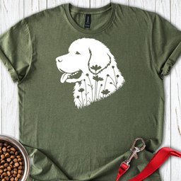 Newfoundland Flowers T Shirt Gift For Dog Lover