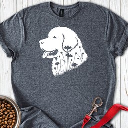 Newfoundland Flowers T Shirt Gift For Dog Lover