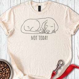 Not Today Labrador Line Art T Shirt Gift For Dog Lover