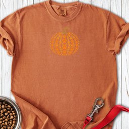 Paw Print Pumpkin Premium Tee Small Print Gift For Dog Lover