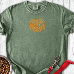 Paw Print Pumpkin Premium Tee Small Print Gift For Dog Lover