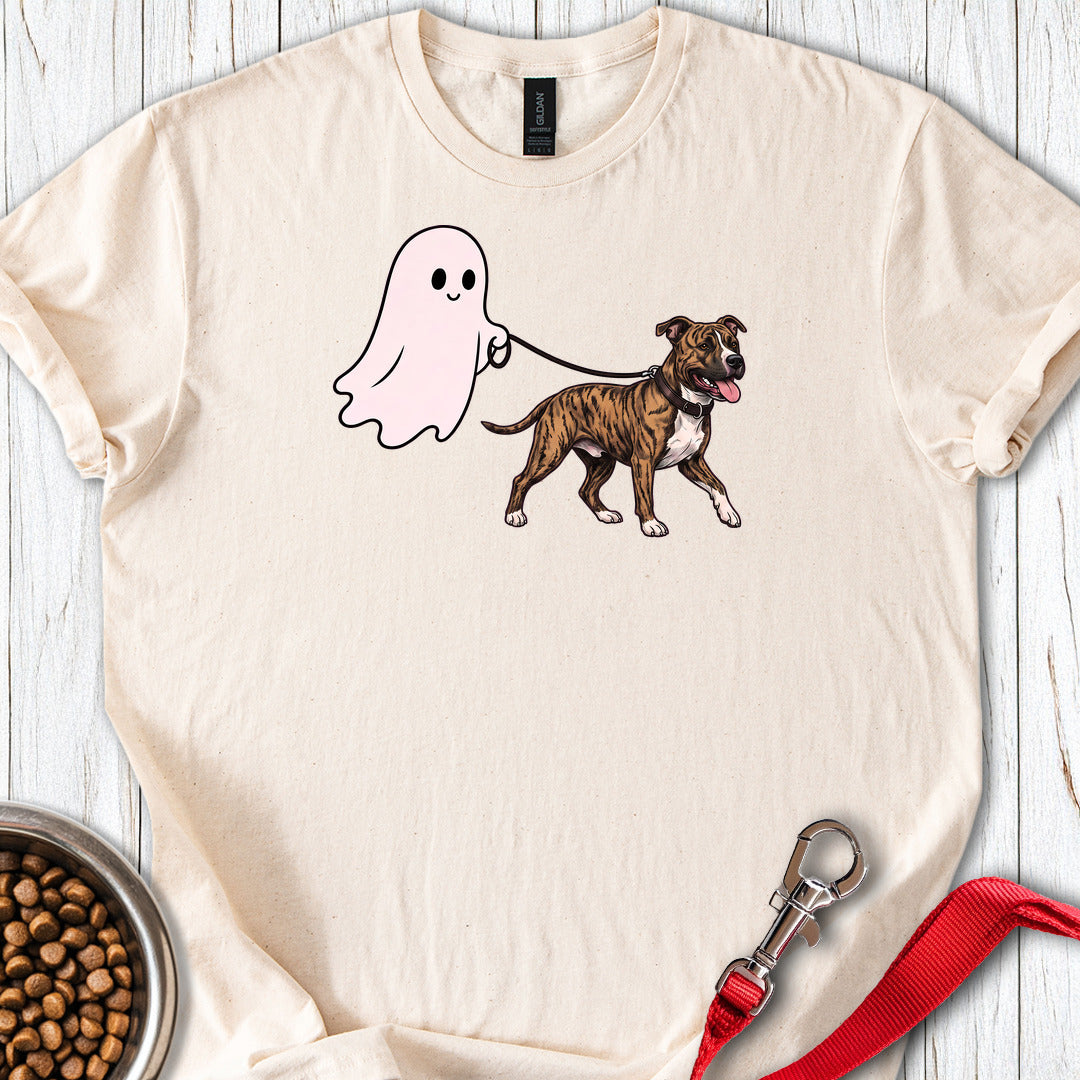 Pitbull Brindle Ghost Walk T Shirt Gift For Dog Lover