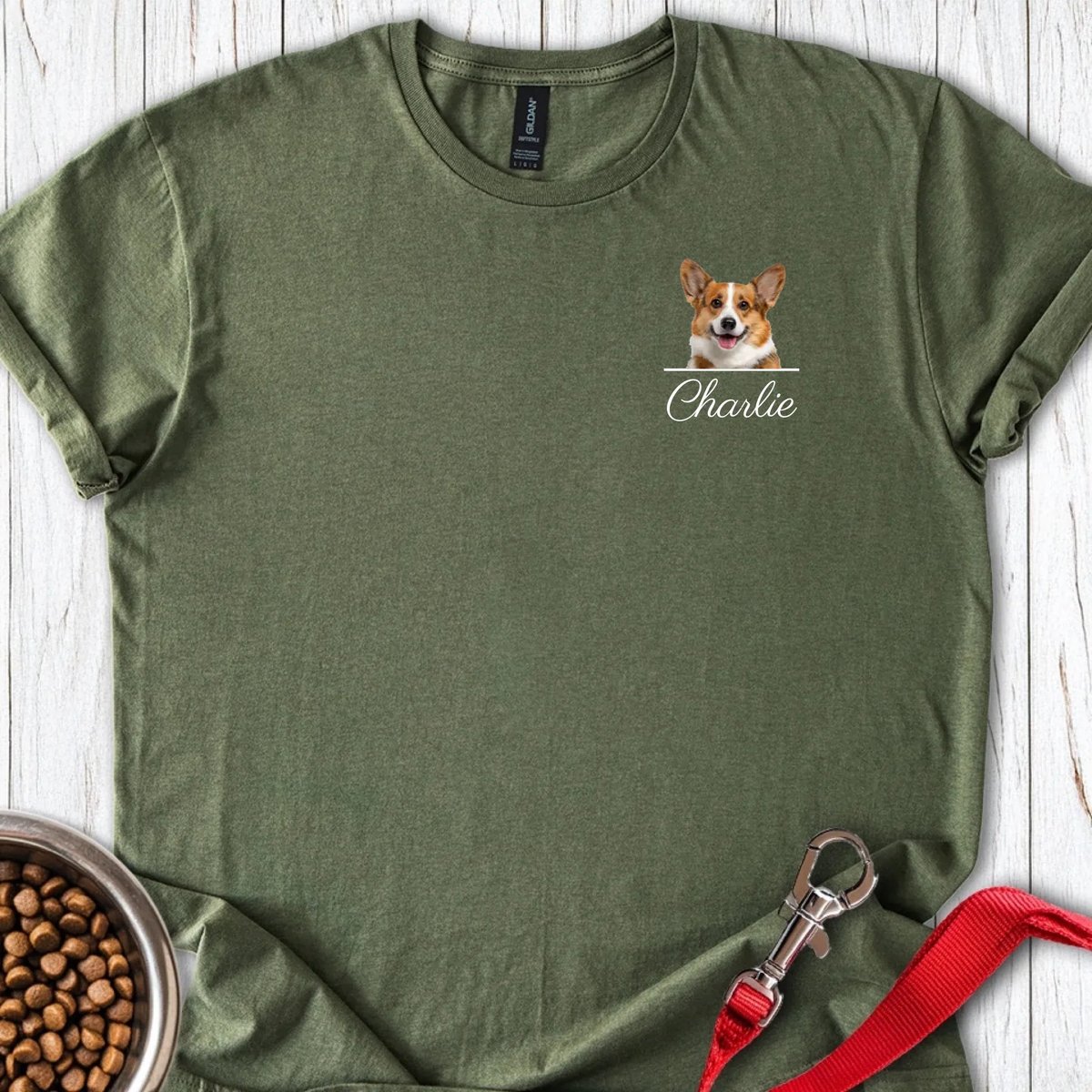 Personalized Dog Logo Chest T Shirt Gift For Dog Lover