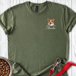 Personalized Dog Logo Chest T Shirt Gift For Dog Lover