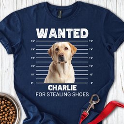 Personalized Labrador Mugshot T Shirt Gift For Dog Lover