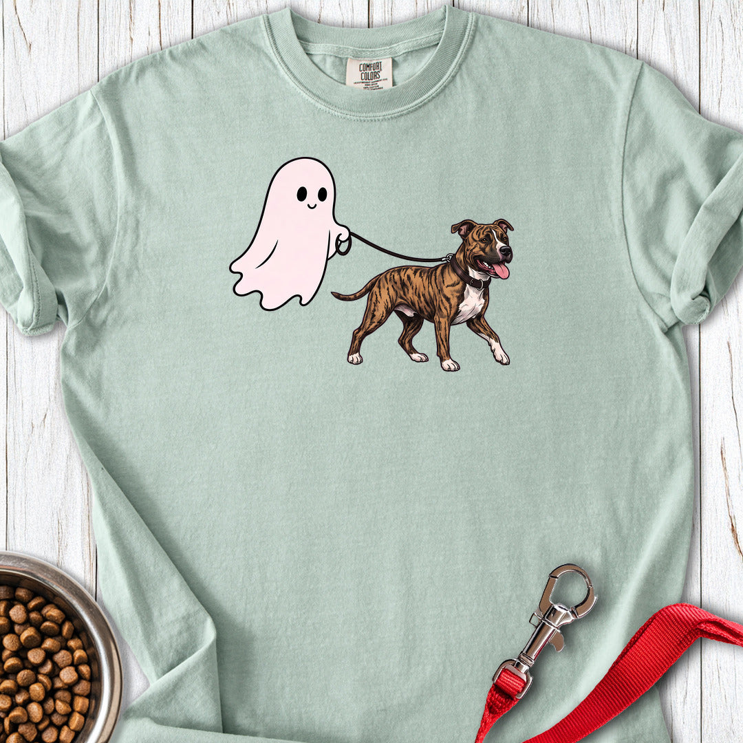 Pitbull Brindle Ghost Walk Premium Tee Gift For Dog Lover