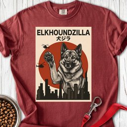 Norwegian Elkhound Elkhoundzilla Premium Tee Gift For Dog Lover