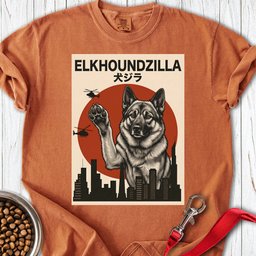 Norwegian Elkhound Elkhoundzilla Premium Tee Gift For Dog Lover
