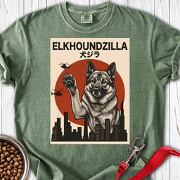 Norwegian Elkhound Elkhoundzilla Premium Tee Gift For Dog Lover