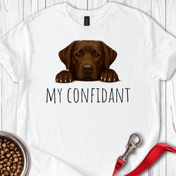 My Confidant Chocolate Labrador T Shirt Gift For Dog Lover