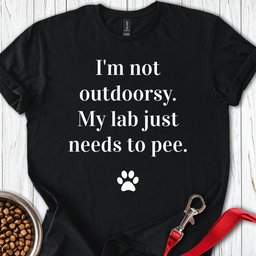 Outdoors Labrador T Shirt Gift For Dog Lover