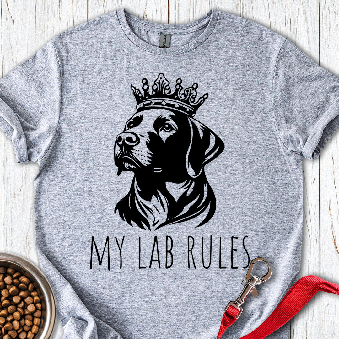My Lab Rules T Shirt Gift For Dog Lover