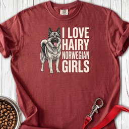 Norwegian Elkhound Hairy Girls Premium Tee Gift For Dog Lover