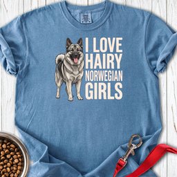 Norwegian Elkhound Hairy Girls Premium Tee Gift For Dog Lover
