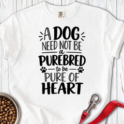 Mutt Pure Heart Premium Tee Gift For Dog Lover