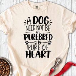 Mutt Pure Heart Premium Tee Gift For Dog Lover