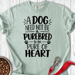 Mutt Pure Heart Premium Tee Gift For Dog Lover