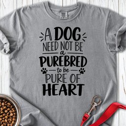 Mutt Pure Heart Premium Tee Gift For Dog Lover