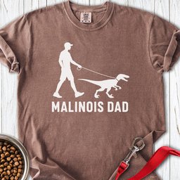 Malinois Dad Velicoraptor Premium Tee Gift For Dad