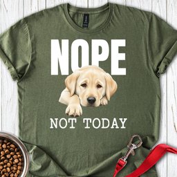 Nope Not Today Lab T Shirt Gift For Dog Lover