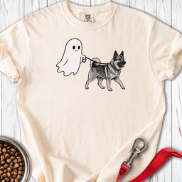 Norwegian Elkhound Ghost Walk Premium Tee Gift For Dog Lover