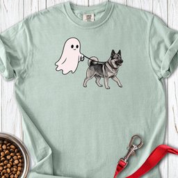 Norwegian Elkhound Ghost Walk Premium Tee Gift For Dog Lover