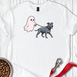 Pitbull Blue Ghost Walk T Shirt Gift For Dog Lover