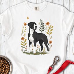Mantle Great Dane Flowers Premium Tee Gift For Dog Lover