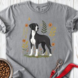 Mantle Great Dane Flowers Premium Tee Gift For Dog Lover