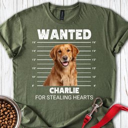 Personalized Mugshot Dog T Shirt Gift For Dog Lover