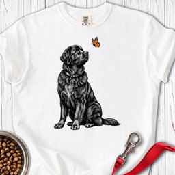 Newfoundland Butterfly Premium Tee Gift For Dog Lover