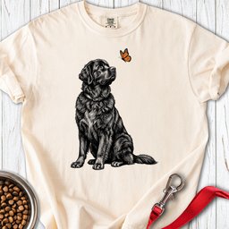 Newfoundland Butterfly Premium Tee Gift For Dog Lover