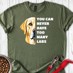 Too Many Labs T Shirt Gift For Dog Lover