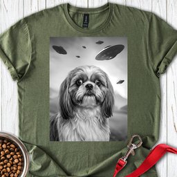 Shih Tzu Ufo T Shirt Gift For Dog Lover